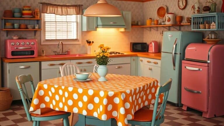 1950s vintage tablecloth decor