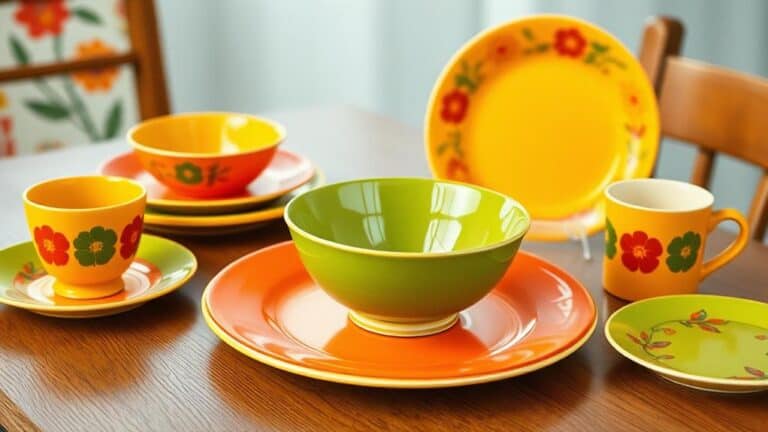 1970s themed dinnerware collections
