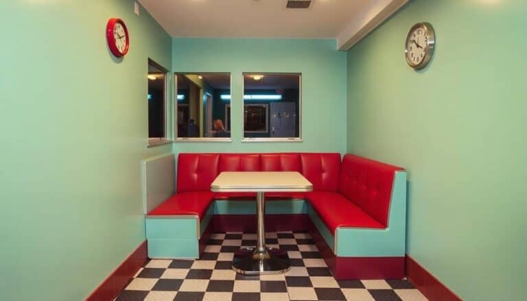 charming compact diner seating