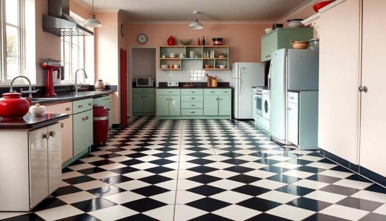 diy retro checkerboard floor