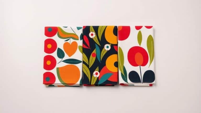 mid century modern table linens