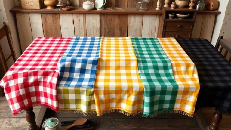 retro checkered tablecloths selection