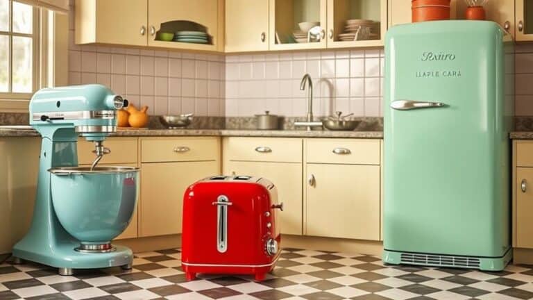 retro kitchen appliance selection