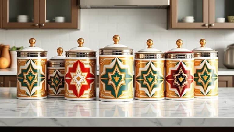 stunning art deco canisters