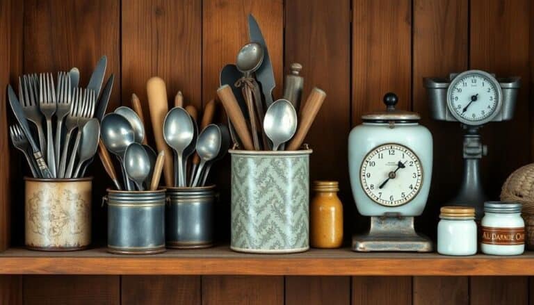 stylish vintage utensil display
