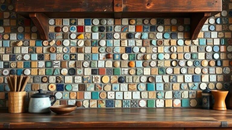 upcycling vintage kitchen backsplash