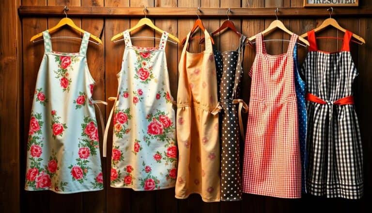 vintage aprons wall art