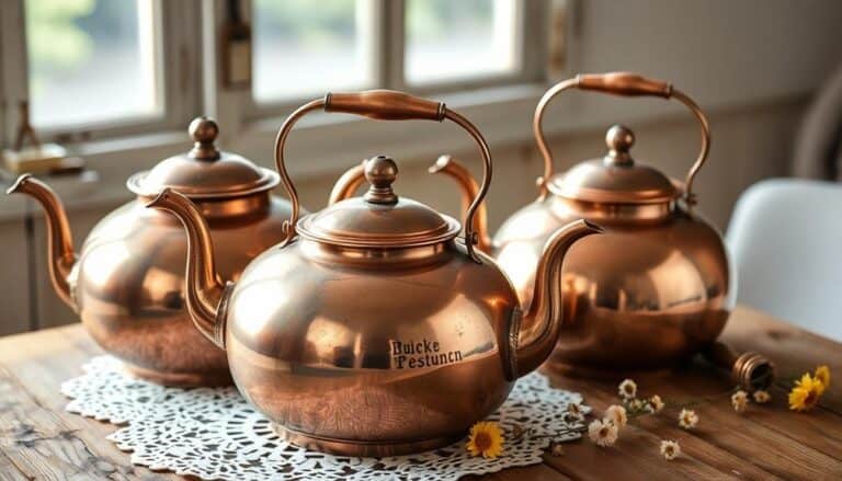 vintage old fashioned tea kettles